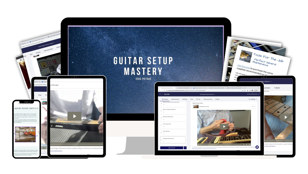 Guitar Setup Mastery course mock up