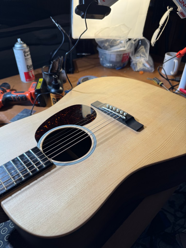 Taylor acoustic mid setup.