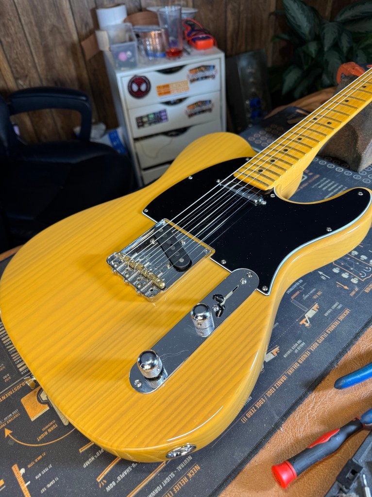 Blackgaurd telecaster getting a setup.
